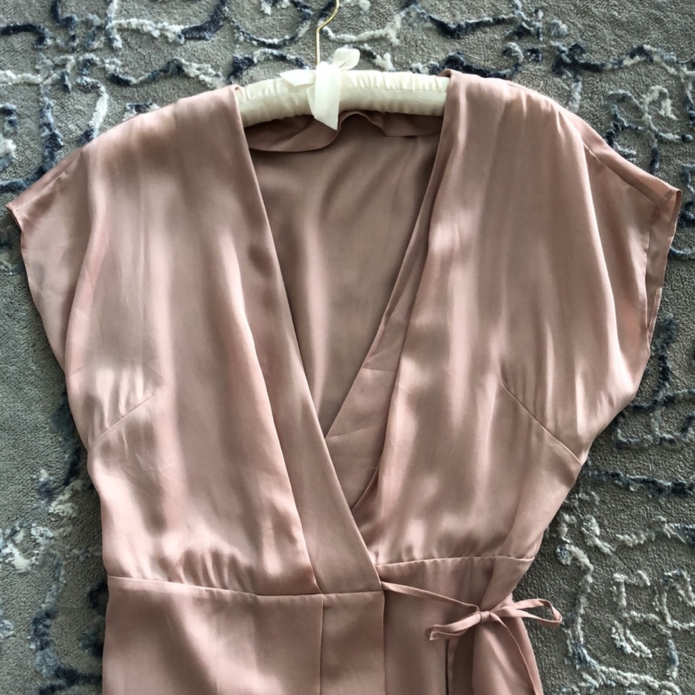 & Other Stories Sleeveless Wrap Dress Blush Pink 6 - Picture 4 of 6